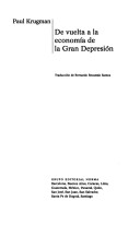 Book cover for de Vuelta a la Economia de La Gran Depresion