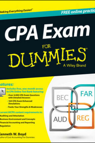 Cover of CPA Exam For Dummies with Online Practice