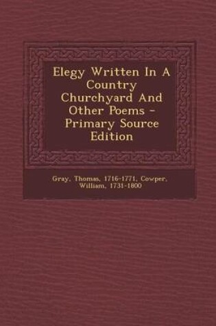 Cover of Elegy Written in a Country Churchyard and Other Poems