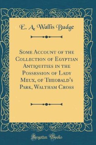 Cover of Some Account of the Collection of Egyptian Antiquities in the Possession of Lady Meux, of Theobald's Park, Waltham Cross (Classic Reprint)