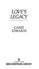 Book cover for Edwards Cassie : Love'S Legacy