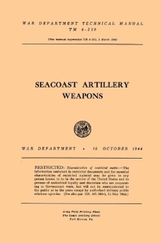 Cover of Seacoast Artillery Weapons