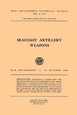 Book cover for Seacoast Artillery Weapons