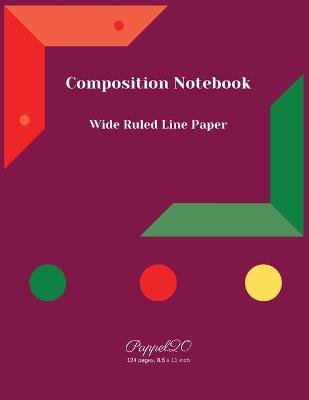 Book cover for College Notebook Wide Ruled Line Paper 8.5x11 Inch 124 pages