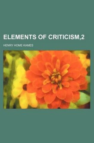 Cover of Elements of Criticism,2