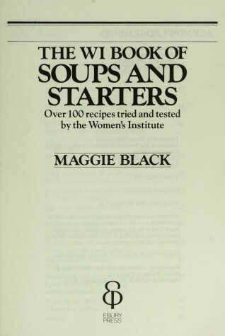 Book cover for Women's Institute Book of Soups and Starters