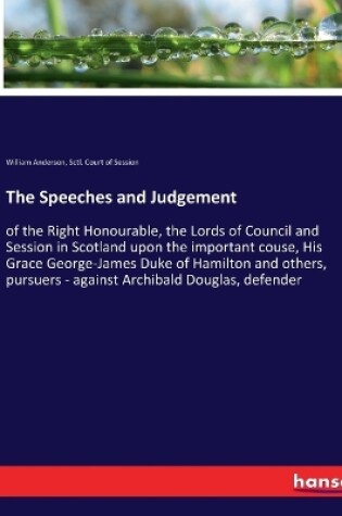 Cover of The Speeches and Judgement