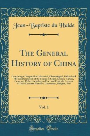 Cover of The General History of China, Vol. 1