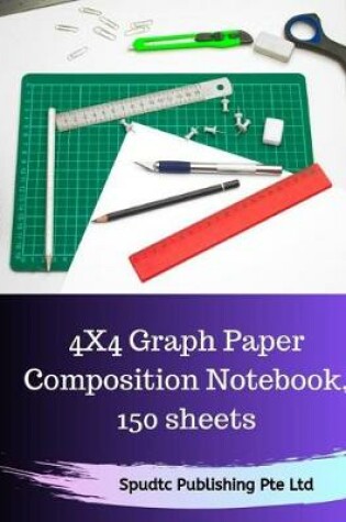 Cover of 4x4 Graph Paper Composition Notebook, 150 sheets