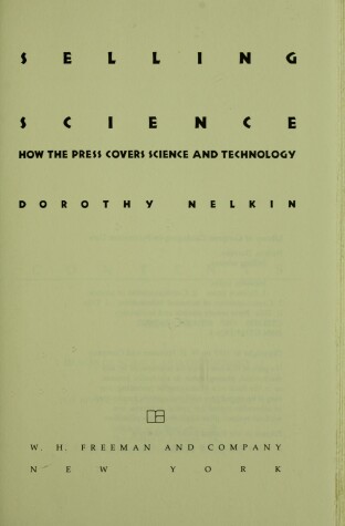 Book cover for Selling Science