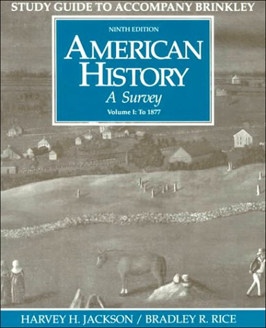 Book cover for American History, A Survey: Study Guide