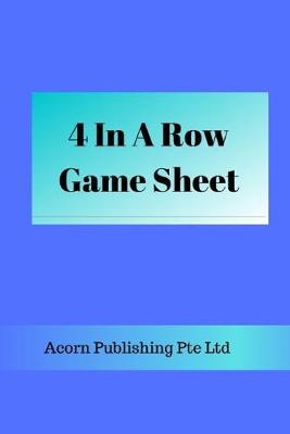 Book cover for 4 in A Row Game Sheet