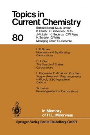 Cover of In Memory of H. L. Meerwein