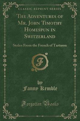 Book cover for The Adventures of Mr. John Timothy Homespun in Switzerland