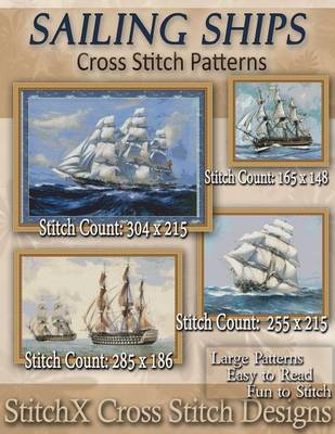 Book cover for Sailing Ships Cross Stitch Patterns