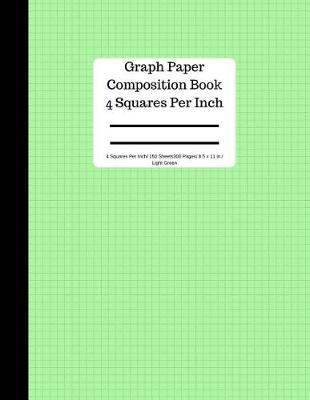 Cover of Graph Paper Composition Book 4 Square Per Inch/ 150 Sheets/ 8.5 X 11 In/ Light Green