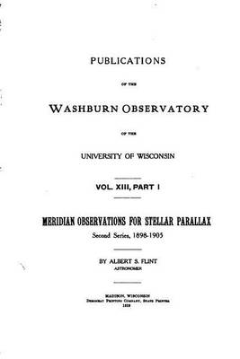 Book cover for Publications of the Washburn Observatory of the University of Wisconsin