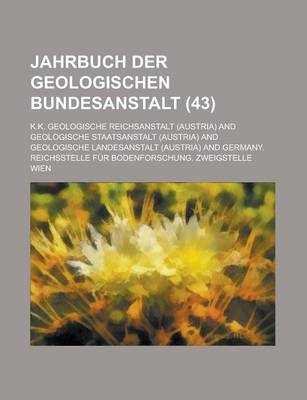 Book cover for Jahrbuch Der Geologischen Bundesanstalt (43)