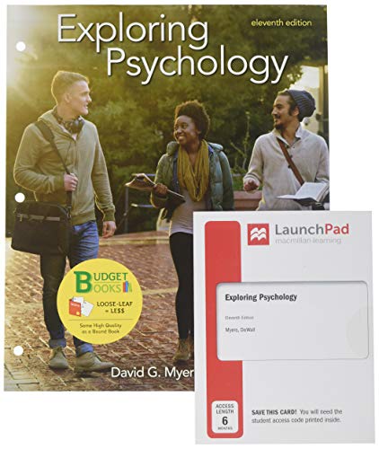 Book cover for Loose-Leaf Version for Exploring Psychology & Launchpad for Exploring Psychology (Six Months Access)