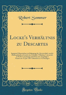 Book cover for Locke's Verhaltnis Zu Descartes
