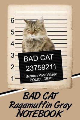 Book cover for Bad Cat Ragamuffin Gray Notebook