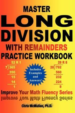 Cover of Master Long Division with Remainders Practice Workbook