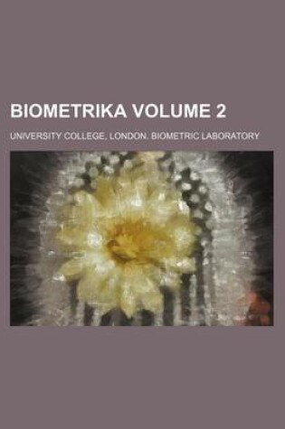 Cover of Biometrika Volume 2