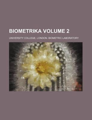 Book cover for Biometrika Volume 2