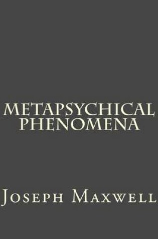 Cover of Metapsychical Phenomena