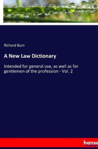 Cover of A New Law Dictionary