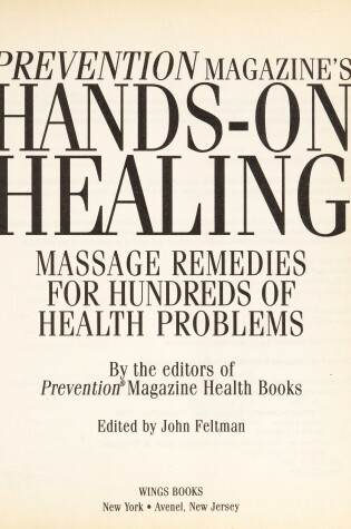 Cover of Prevention Magazine's Hands on Healing