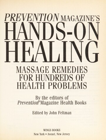 Book cover for Prevention Magazine's Hands on Healing