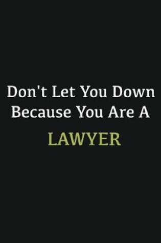 Cover of Don't let you down because you are a Lawyer