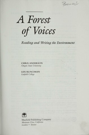 Cover of A Forest of Voices