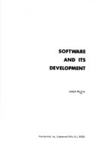 Cover of Software and Its Development