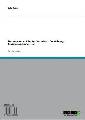 Book cover for Das Assessment Center-Verfahren