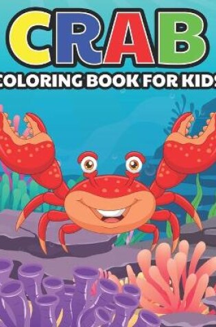 Cover of crab coloring book for kids