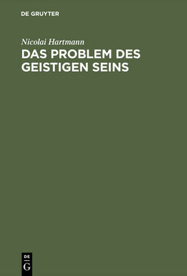 Book cover for Das Problem des geistigen Seins