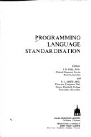 Cover of Programming Language Standardisation