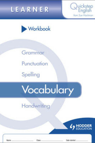 Cover of Quickstep English Workbook Vocabulary Learner Stage