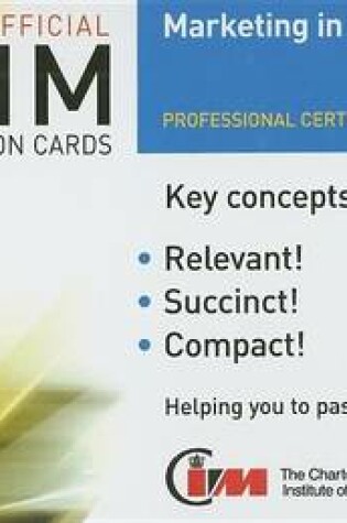 Cover of CIM Revision Card: Marketing in Practice