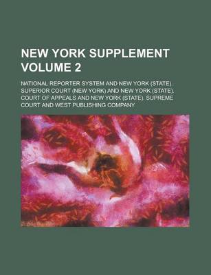 Book cover for New York Supplement (Volume 2)