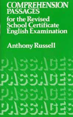 Book cover for Comprehension Passages for the Revised School Certificate Examination