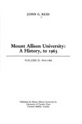 Cover of Mount Allison University