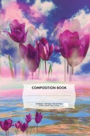 Cover of Floral Ocean Fantasy Composition Notebook, Dotted Grid Journal Paper