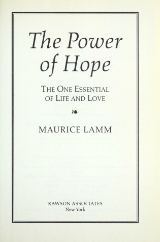 Cover of The Power of Hope