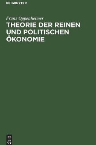 Cover of Theorie der reinen und politischen Ökonomie