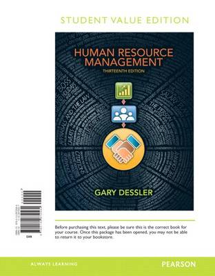 Book cover for Human Resource Management, Student Value Edition