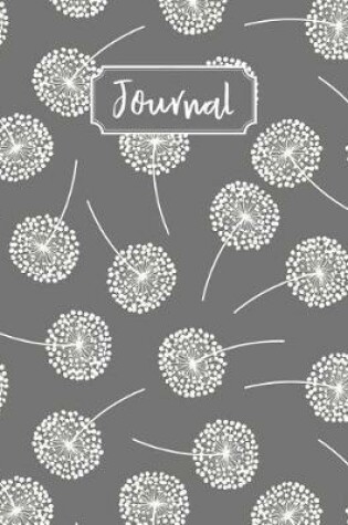 Cover of Big Fat Bullet Style Journal Notebook White Dandelions On Gray