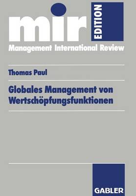 Cover of Globales Management von Wertschöpfungsfunktionen